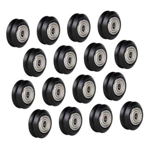 16pcs Black Plastic 3d Printer Pulley Passive round Wheel