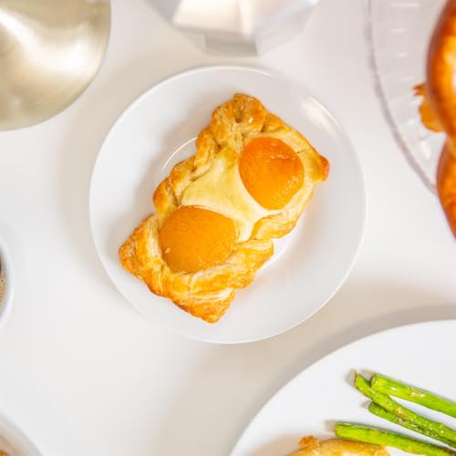 Argon Tableware 6X White 15.4cm (6 Inch) Wide Rimmed Side Plates - Desert Serving Dinner Set Bread Plate - Dishwasher and Microwave Safe Ceramic - Image 5