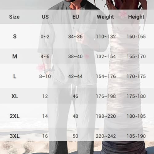 Summer Men's Trendy Cotton Linen Top & Pants Two-Piece Set Muslim Men Clothing Outfits Mens Suit Casual Loungewear Sets3