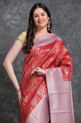 HerClozet red kanjivaram silk saree – image 6
