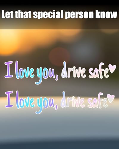 FUGLUS 6 Stück \I love you,drive safe\ Drive Safe Spiegel Aufkleber, Vinyl Rückspiegel Aufkleber, Spiegel, Autodekoration Geschenk für Fahrer Frauen Männer