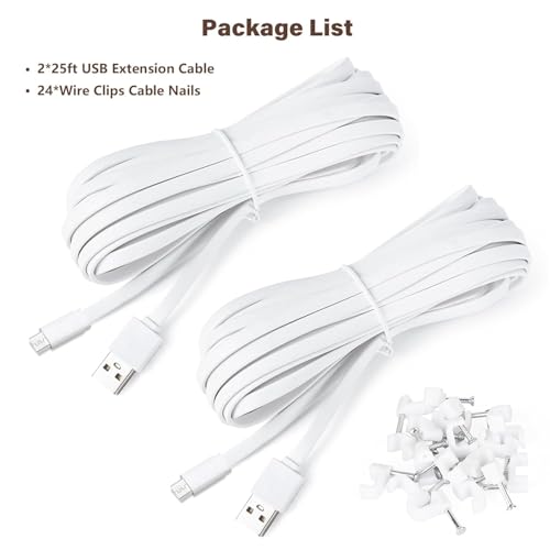 Câble d'extension d'alimentation 7,5m pour manette PS4 et caméra Eufy E220 - 6