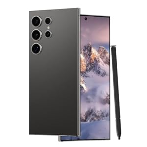 Unlocked Cell Phones C24 Ultra Smartphone Android 13 Phones 8GB+256GB/6.8″ HD Screen/Dual SIM/108MP+48MP Camera/6800 mAh/Built-in Pen (Black)