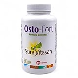 Sura Vitasan Osto-Fort 90 Cápsulas - Suplemento con Calcio, Vitamina D3, Vitamina K2 y Magnesio - Sin Gluten - Contribuye al Funcionamiento Normal de los Huesos y Articulaciones
