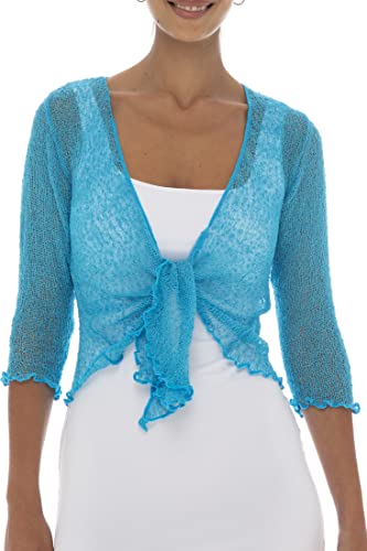Image of Back From Bali Womens Sheer Shrug Cardigan Lightweight Knit