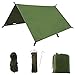 3 x 3M Bâche Anti-Pluie, Toile de Tente Camping Imperméable Portable, Abri de Survie Pliable Léger Anti-UV Anti- Pluie pour Camping, Activités en Plein Air (Armée Verte)