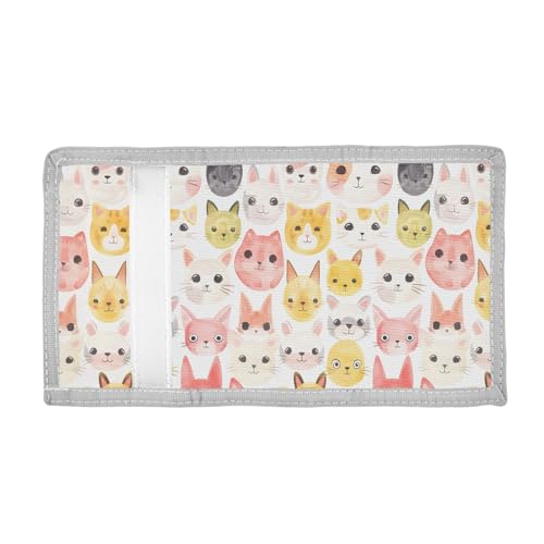 ALAZA Kids Wallets for Boys Girls Toddler Trifold Wallet Children Small Animals Heads with Zipper Coin Pocket2
