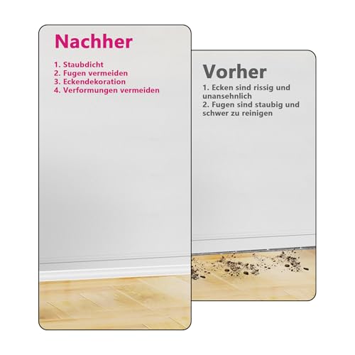 5 M Flexible Zierleisten Selbstklebend: Deckenleisten Selbstklebend 9mm x 12mm für Wandkanten Fliesenkanten (Weiß)