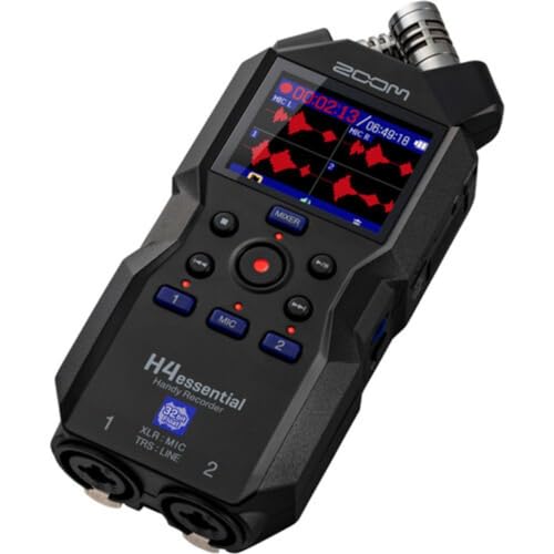 Zoom H4essential 4-Track Handy Recorder with 32-Bit Float, Accessibility, Stereo Microphones, 2 XLR/TRS Combo Inputs, USB Interface, for Musicians, Podcasters Bundle with ZDM-1 Dynamic Microphone - Thumbnail 4