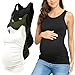 Summer Women's Maternity Tank Top Comfy Sleeveless Maternity Clothes, Medium (3 pcs)