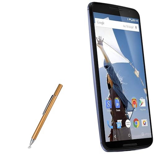 BoxWave Stylus Pen Compatible with Motorola Nexus 6 - FineTouch Capacitive Stylus, Super Precise Stylus Pen - Champagne Gold