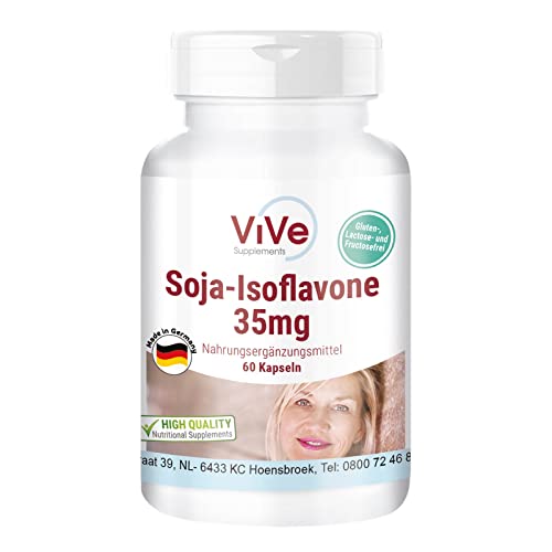 Isoflavones de soja 35mg - 60 gélules - hautement dosées et végétaliennes - à base d'extrait...