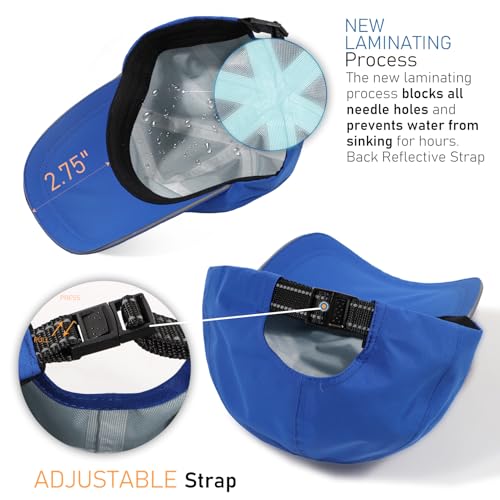 Image of Waterproof Baseball Cap for Men Women, UPF 50+ Breathable Quick-Dry Rain Hat for Running Golf Hiking