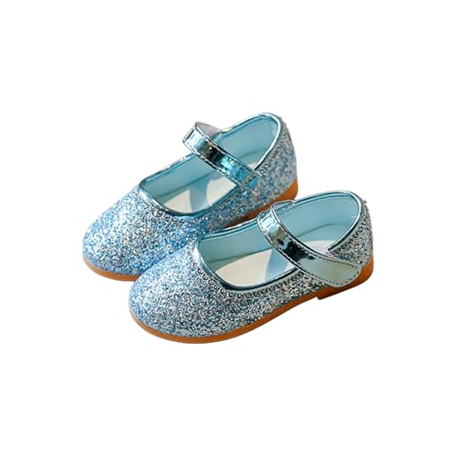 YIzdegg Zapatos de cristal para niña, zapatos de princesa de verano, zapatos de ballet con purpurina para exteriores, sandalias de playa con punta cerrada, transpirables, zapatos de vestir, cómodos
