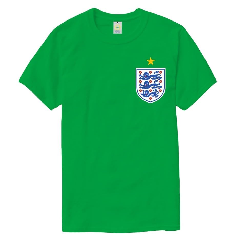 Kids England Football Tshirt Cup Team Game Shield Design Cup Team Game Green