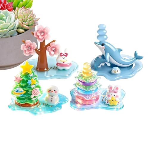 3D �X�e�b�J�[ ? 4 �V�[�g�ςݏd�ˉ\�ȃV�[���r���f�B���O�N���X�^�������f�J�[���Z�b�g |�N���G�C�e�B�u�ȃ��C���[�h DIY �X�N���b�v�u�b�N�ƃW���[�i�� �X�e�b�J�[ |�ƒ�p�E��f�X�N�m�[�g�p�\�R���p�̔��I�����A�N�Z�T���[
