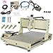 Helrgelrn USB CNC 6040 Router Machine Kit w/MACH Control, 1.5 KW 4 Axis VFD Water-Cooling Spindle Motor+3D Milling Engraving Machine, Pro Engraver Milling 3D Cutting Machine w/Control Box, Handwheel
