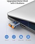 Vaydeer Mini Metal Mouse Jiggler Mover, Made of Premium Aluminum Alloy, Longer Life Span, Plug and Play, 100% Undetectable,3 Natural Random Tracks,Digital Display,USB Mover to Boost Your Productivity