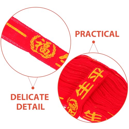 LOGOFUN 20pcs Single Layer Woven Red Waist Belt for Chinese Zodiac Year Good Luck Protection Blessing Unisex2