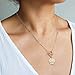 Moon and Star Medallion Pendant Necklace 18k Gold Oval Link Chain Choker Large Celestial Charm Layering Jewelry 20’’