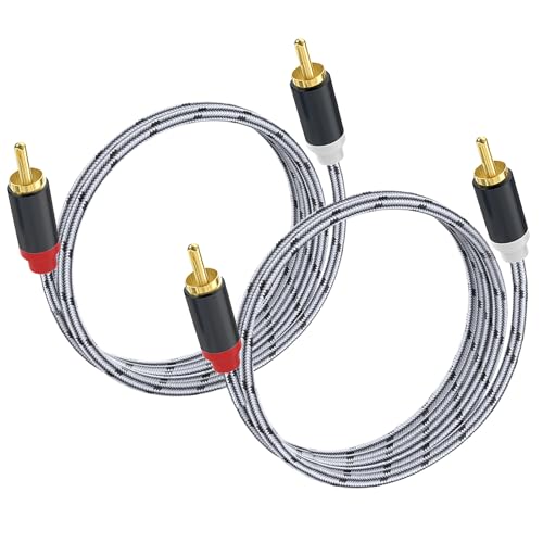 Câble audio RCA double blindage JOLGOO convertisseur stéréo anti-interférence pour haute fidélité