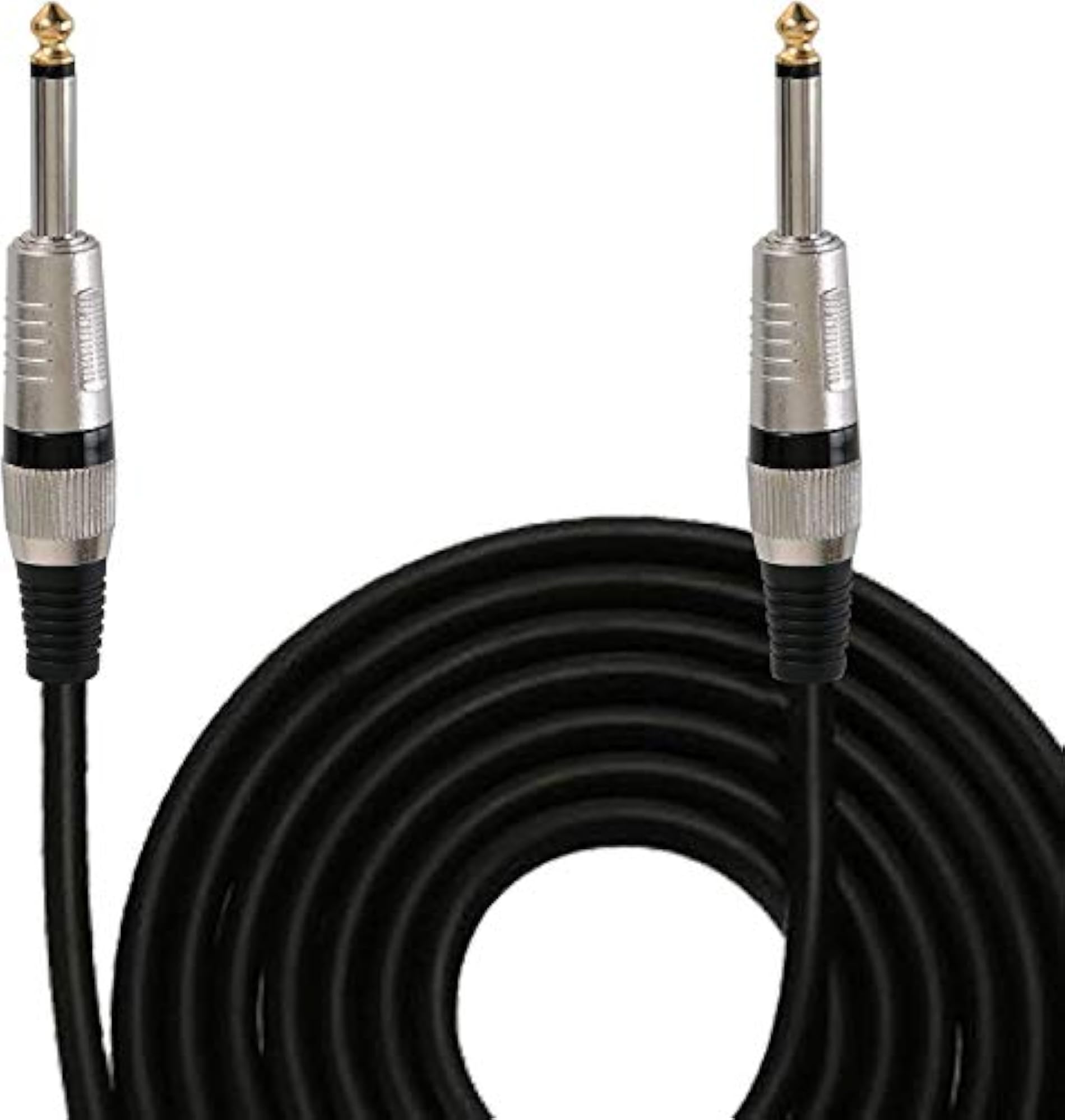 6.35mm Male to Male Mono Plug Cable, 1.5 Meter