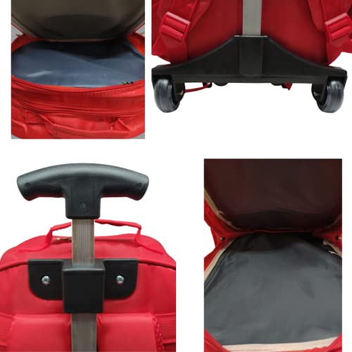 Mochila Infantil Com Rodinha Carros Reforçada 3d Menino Impermeavel