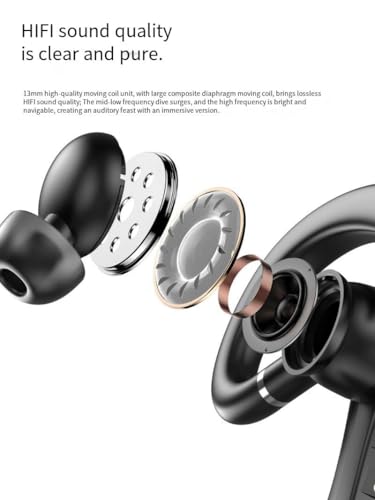 Auricular inalámbrico Bluetooth con micrófono y control táctil miniatura 2