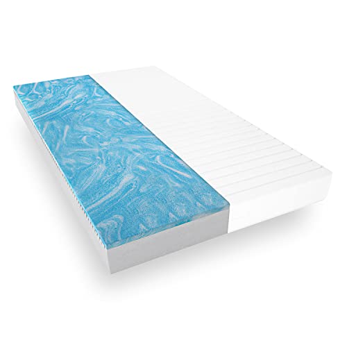 Mister Sandman Gelmatratze 80x200 hochwertige Matratze mit Gelauflage, Matratze mit Duo-Kern mit Mikrofaser Bezug Gelschaummatratze