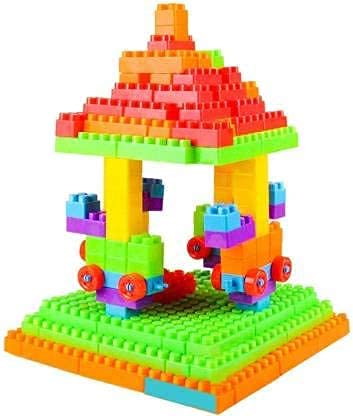 Image of AEXONIZ TOYS Plastic Building Blocks - 100Pcs, Multicolor Bulk Plastic Educational Stacking Counting Interlocking Smart City Building Block for Indoor, Outdoor for Kids