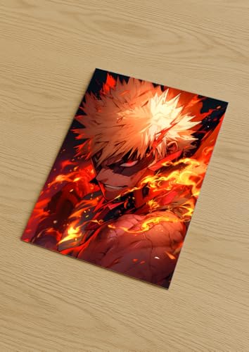 Image of NIJUKA Anime Printed A4 Size Metal sheet Poster For Home And Room Decoration | For Anime Art Fans Boys And Girls (Kanchan All time Anger)