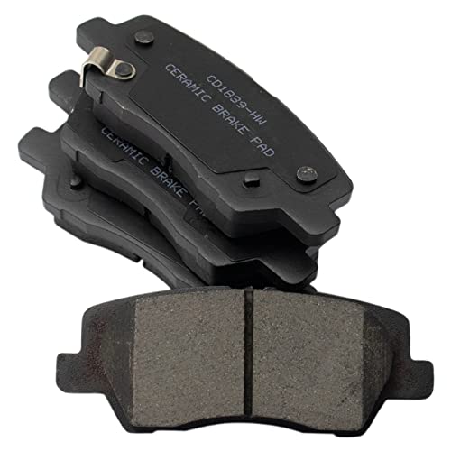 Image of TRQ Rear Brake Pad and Rotor Set Ceramic Coated Rotors Compatible with 2016-2018 Cadillac CTS