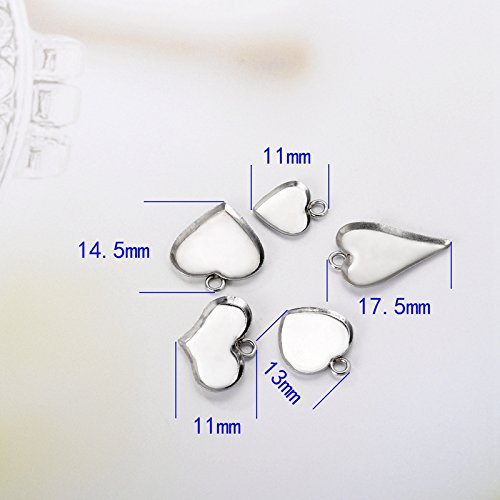 Hooami 10PCS cuore in metallo con vassoi