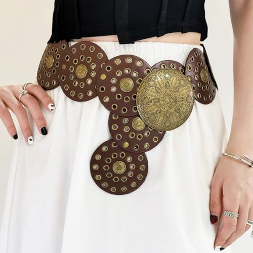BESPORTBLE Fashionable Vintage Disc Waist Belt for Women Decor Belt for Parties Suitable for Dresses Jeans and Casual Outfits for Moms and Daughters3