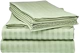 Elaine Karen Striped 4PC King Sheet Set, SAGE Green