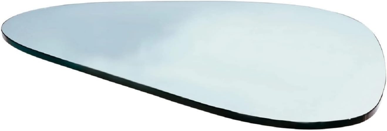 LeisureMod Imperial Glass Top Triangle Coffee Table, Modern Clear Tempered Glass for Living Room