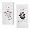 Seliem Funny Farm Cow Kitchen Dish Towel Kitchen Closed The Heifers Had it Ill Lick The Dishes You Dry Sign Tea Bar Hand Drying Cloth Country Farmhouse Humor Animal Decor Home Decorations 18 x 26