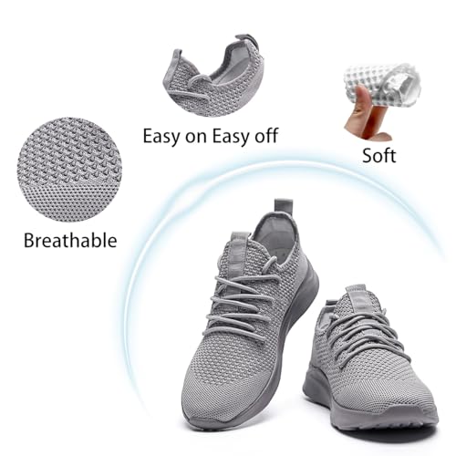 Image of DLWKIPV Running Shoes for Men Slip on Tennis Walking Sneakers Lightweight Non Slip Workout Gym Sports Volleyball Shoes Outdoor Athletic Casual Fashion Breathable Trainers