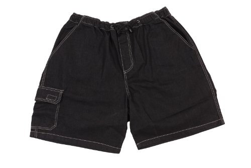 Photo de abraxas Bermuda Cargo en Jean Noir by Grandes Tailles Jusqu'au 10XL, Taille:8XL