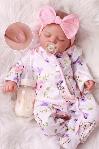 BABESIDE 20 Inch Reborn Baby Dolls Girl, Realistic Newborn Baby Doll with Poseable Body, Lifelike Baby Doll with Accessories for Girls Ages 3+, Pretend Play & Collection Gift