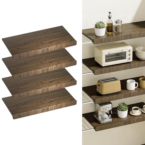 Wire Shelf Covers, Wood Wire Rack Covers for Pantry Shelves, Easy to Assemble Wooden Closet Wires Shelving Cover, 0.6 Inches Thick Waterproof Durable Shelf Dividers for Kitchen, 26 * 12 Inches