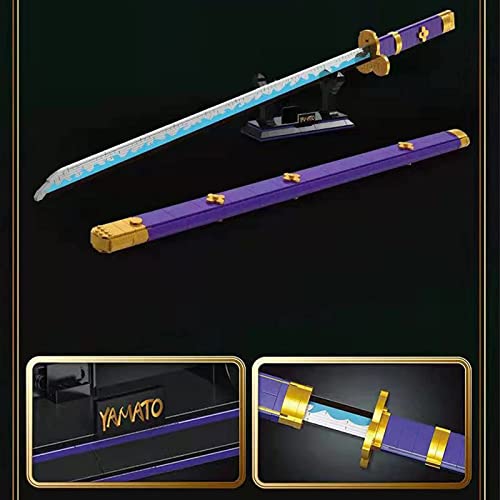Ninja Weapons Modellbausatz Bauspielzeug 790 Teile Klemmbausteine Spielzeugschwert Sunwheel Sword Mit Schwertständer… – Bild 5