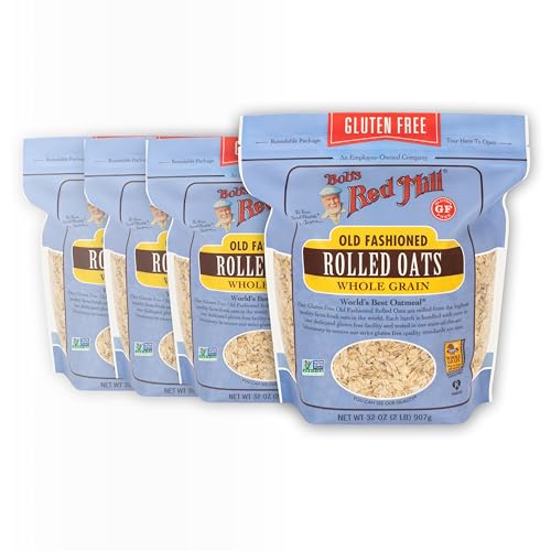 Image of Bob's Red Mill Old Fashioned Rolled Oats, Gluten Free, 32 Ounces (Pack Of 4)