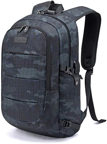 Tzowla Business Laptop Backpack Anti-Theft College Backpack with USB Charging Port and Lock 15.6 Inch Computer Backpacks for Women Men, Casual Hiking Travel Daypack (A-Blue Jeans)