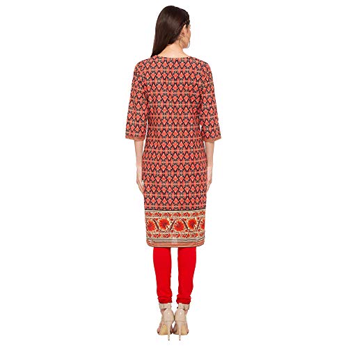 Image of Rangriti Womens Round Neck Printed Kurta