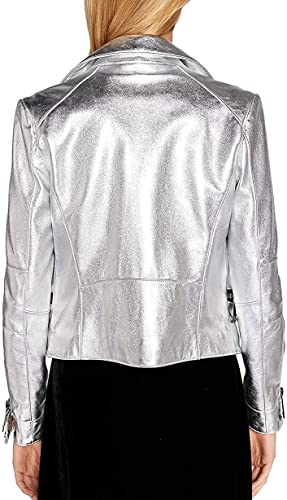 Women's Lambskin Real Leather Stylish Jacket Biker Motorcycle Slim Fit Coat WS0373