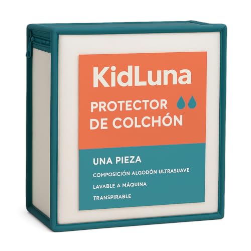 Opiniones de Colchones para cunas los 10 mejores. 47 KidLuna, Protector de Colchón, 100% Impermeable, 100% Algodón, Ultra Suave, Transpirable, Cuna 70 x 130 cm