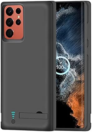 RUNSY Battery Case for Samsung Galaxy S22 Ultra, 5000mAh Rechargeable Extended Battery Charging Charger Case, Add 100% Extra Juice, Not Compatible with S22 or S22+ (6.8 inch) Black