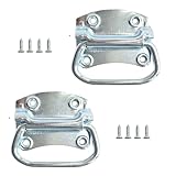 Joocosy 3.5 Inch Pull Ring Handle, Folding Chest Handles for Wooden Box Toolbox Drawer Door Lifting, 2 Pack