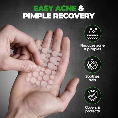 Image of Beardo Acne Pimple Patch for Face with Salicylic Acid (72 dots) | Waterproof Patches for Active Acne | Absorbs Pimple Overnight and Reduces Excess Oil | Pimple Patches for Men